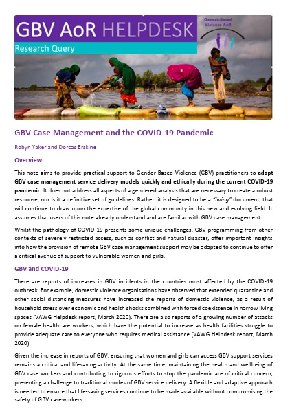 GBV AoR Helpdesk